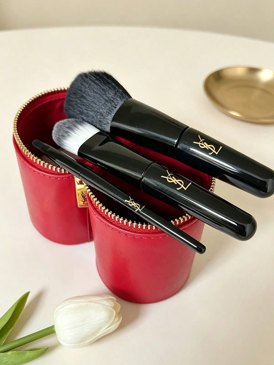 Ysl Beauty Makeup Set - YSL Makeup Brush Set, Red Cylinder