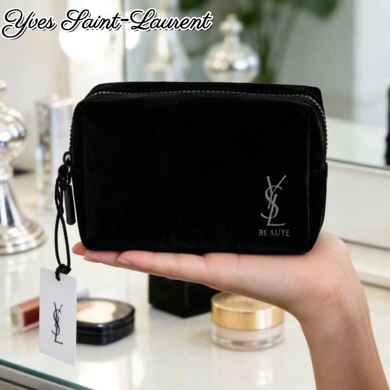 Ysl Beauty Makeup Bag - YSL Style Black Printed Cosmetic Storage