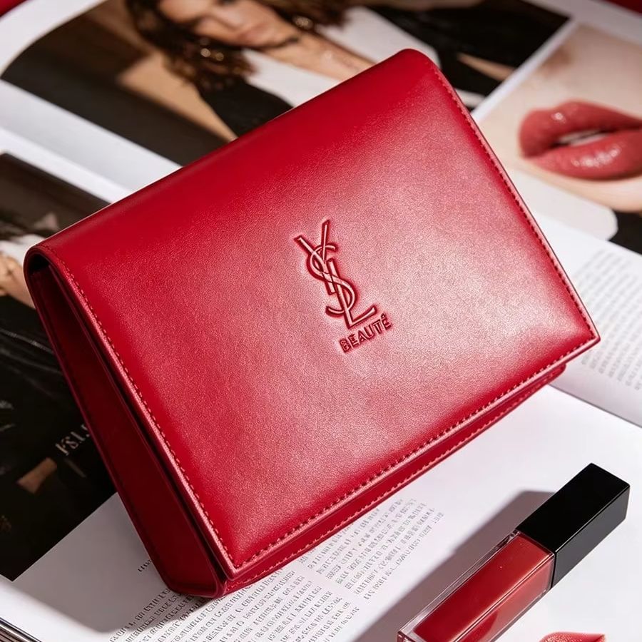 YSL’s Bag Elegant Red Quilted  - đánh giá và giá Ysl Beauty Makeup Bag