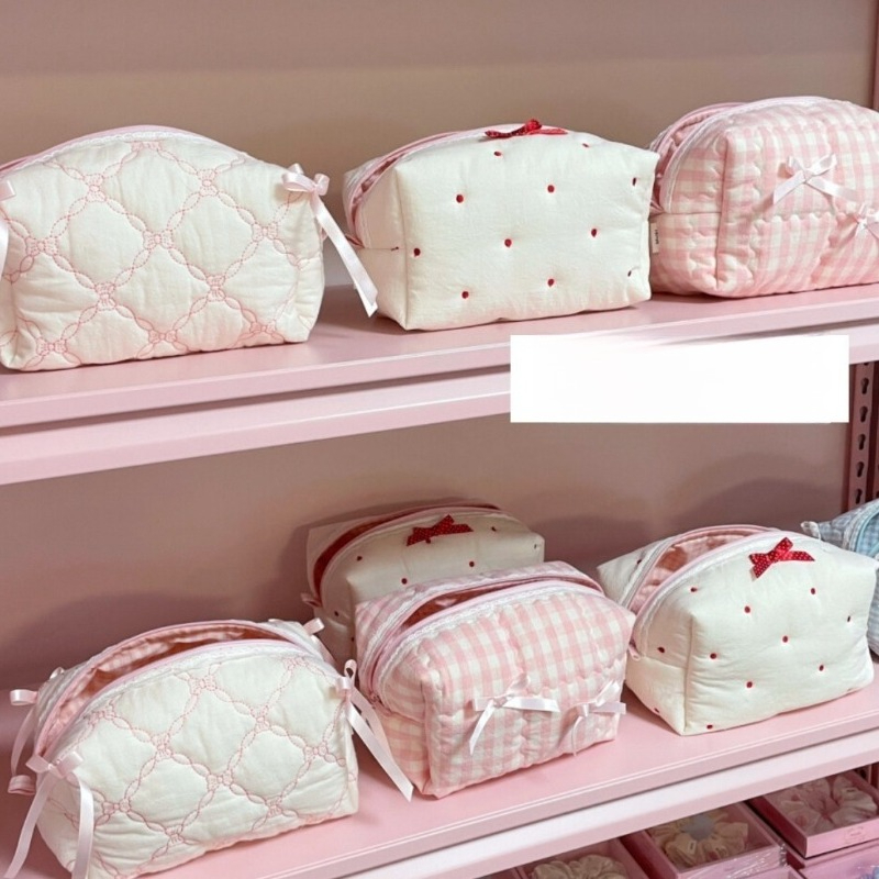 New Quilted Ins Makeup Bag Han - đánh giá và giá Woman Beauty Makeup