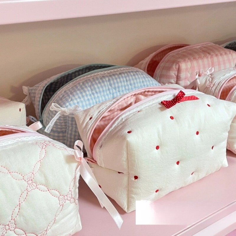 New Quilted Ins Makeup Bag Han - đánh giá và giá Woman Beauty Makeup