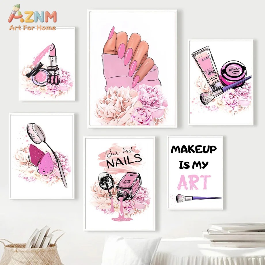 AZNM Pink Nail Makeup Canvas W - đánh giá và giá Makeup Is Beauty Quotes