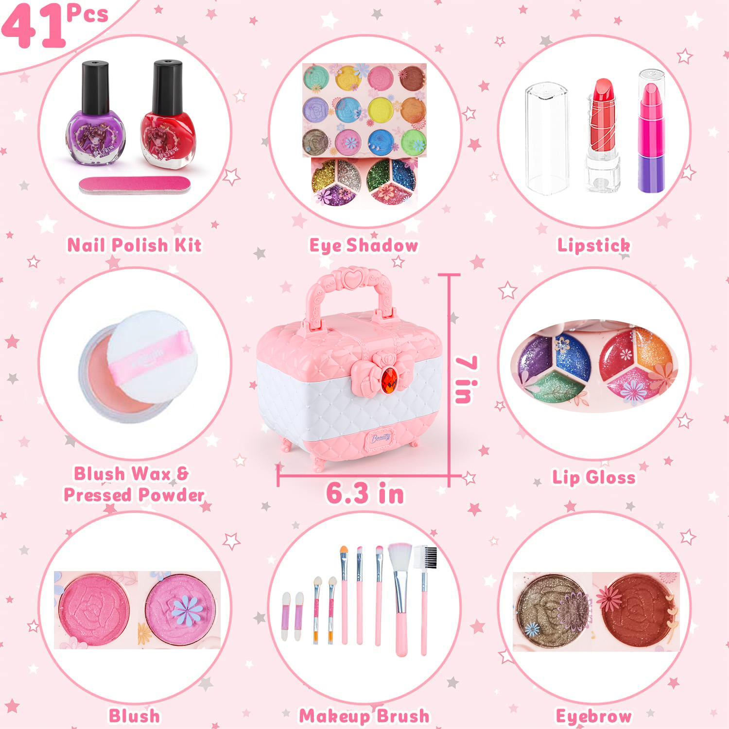 Kids Makeup Toy Kit for Girls, - đánh giá và giá Beauty Y Makeup