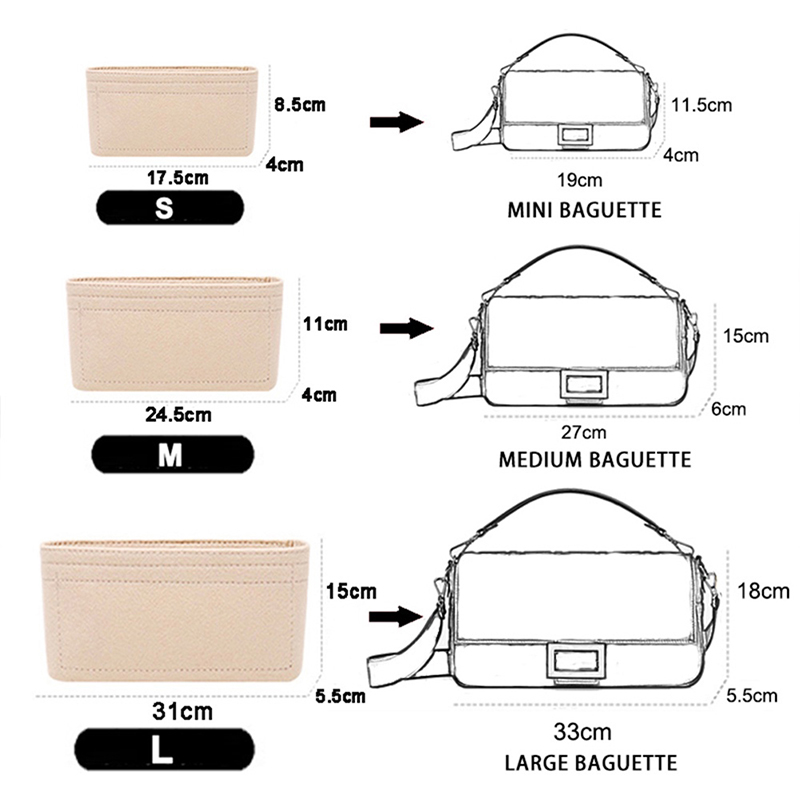1PC Felt Insert Bag Organizer, - đánh giá và giá Ysl Beauty Makeup Bag