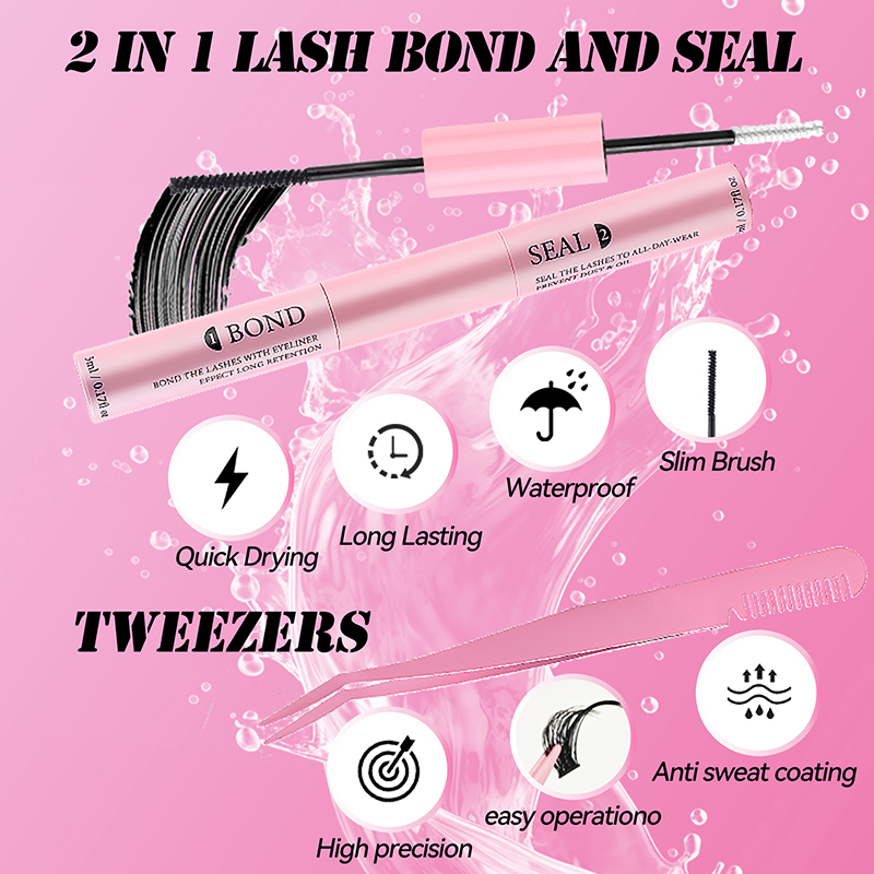 Double Ended Eyelash Bond And  - đánh giá và giá Waterproof Mascara Wand