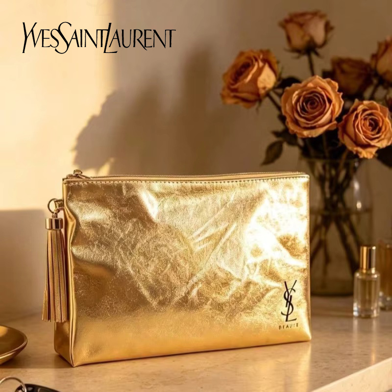 YSL Golden Cosmetic Bag, Porta - đánh giá và giá Ysl Beauty Makeup Bag