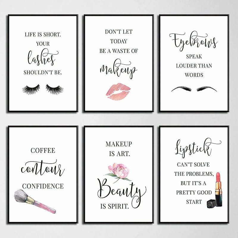 Makeup Quotes Poster Eyelash E - đánh giá và giá Makeup Is Beauty Quotes