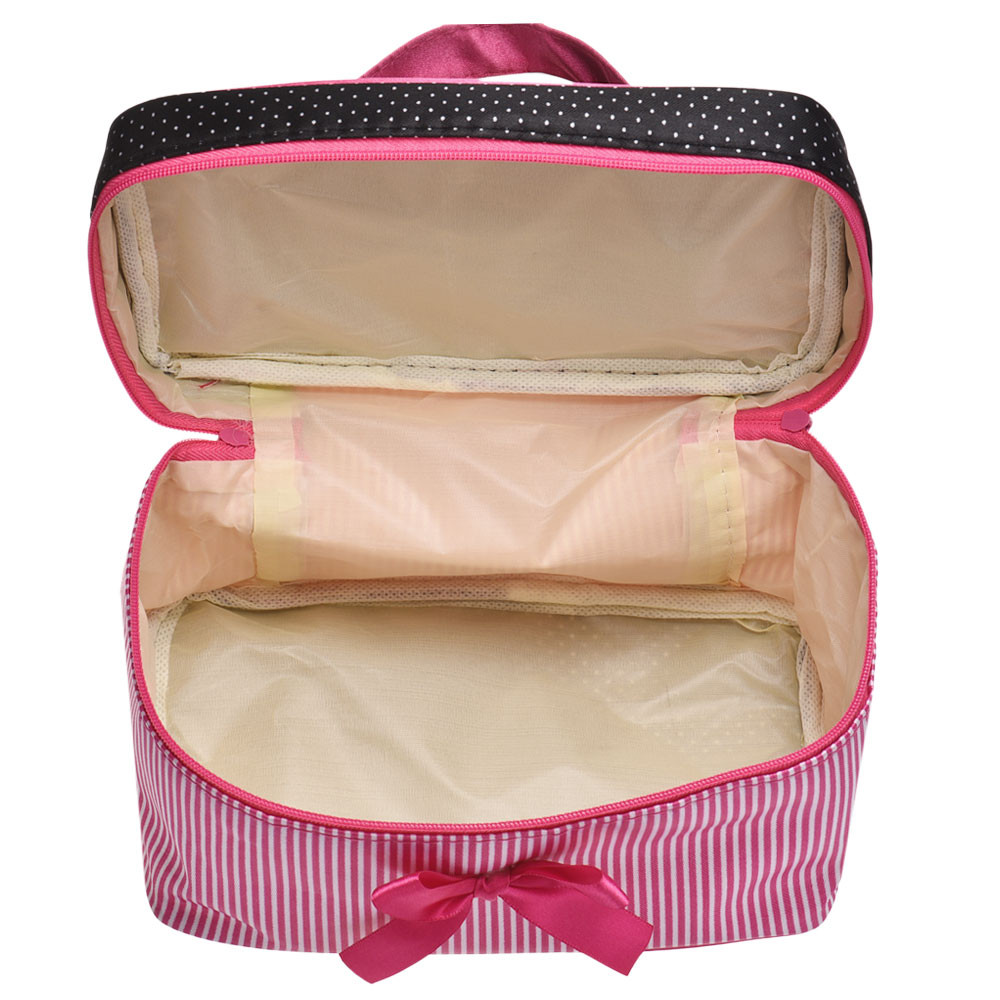 Phụ Nữ Du Lịch Nơ Sọc Tạo Túi  - đánh giá và giá Ysl Beauty Makeup Bag