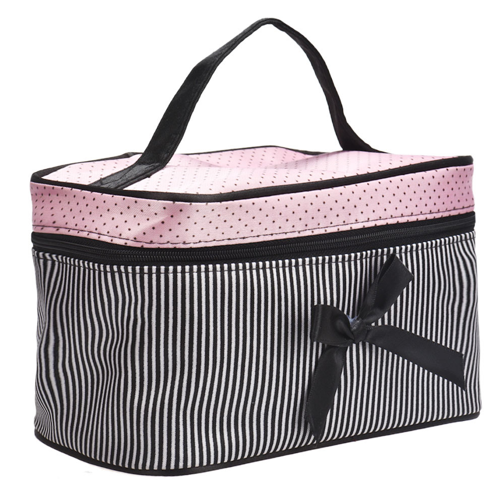 Phụ Nữ Du Lịch Nơ Sọc Tạo Túi  - đánh giá và giá Ysl Beauty Makeup Bag