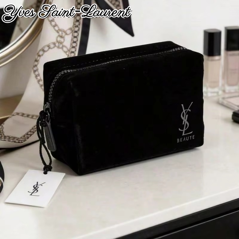 YSL Style Black Printed Cosmet - đánh giá và giá Ysl Beauty Makeup Bag