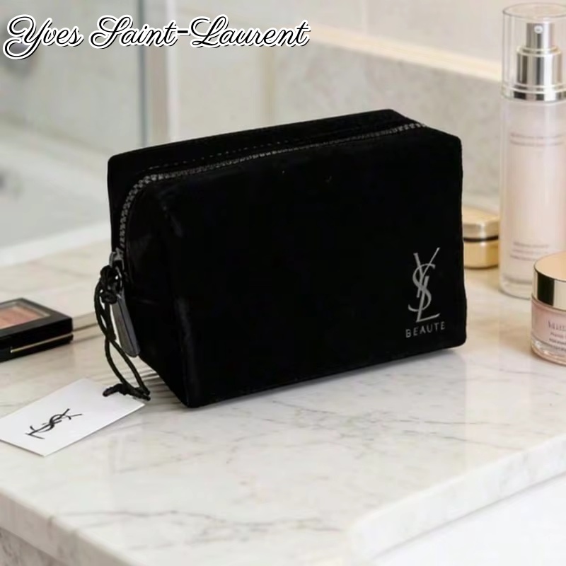 YSL Style Black Printed Cosmet - đánh giá và giá Ysl Beauty Makeup Bag