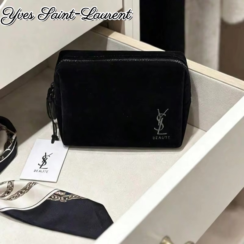 YSL Style Black Printed Cosmet - đánh giá và giá Ysl Beauty Makeup Bag